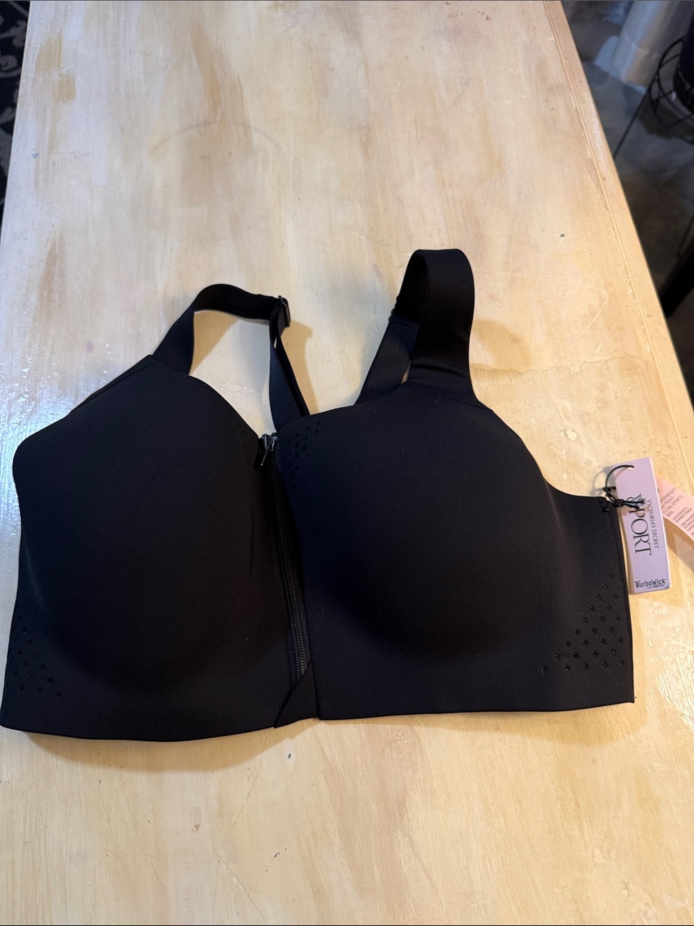 Victoria's Secret VSX Black Front-Zip SPORT Bra